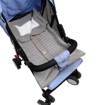 68*40CM Kūdikių Antklodė Šilta Kūdikių miegmaišį Žiemos Medvilnės Mezgimo Paketas Swadding Wrap Vežimėlio Priedai