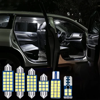 6pcs Auto LED Lemputės Automobilių Vidaus apšvietimo Komplektas, Lexus IS250 IS300 2012 Dome Skaitymo Šviesos Veidrodis Makiažas Kamieno Lempos