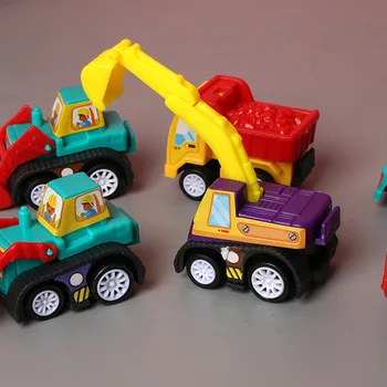 6pcs Automobilio Modelį Žaislas Mobiliosios Transporto priemonės Gaisro Sunkvežimių Taksi Modelį, Vaikas, Berniukas, Mini Automobiliai, Žaislų, Dovanų Diecasts Žaislas Vaikams