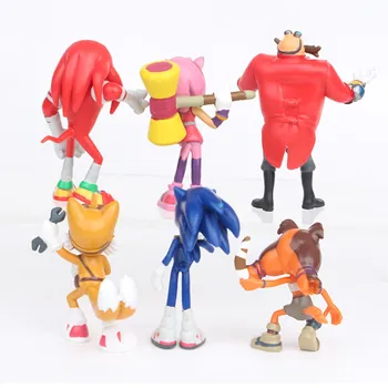 6Pcs/Set Sonic Lėlė Anime Pav Žaislai 4st Kartos Bumas Retas Dr Eggman Šešėlis PVC Žaislas Simbolių Skaičius Vaikų Berniukų Dovana