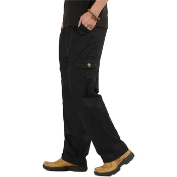 6XL Plius Dydžio Krovinių Kelnės Vyrams, Atsitiktinis Palaidų Kariuomenės Karinių Ilgos Kelnės Vyrams Pavasarį, Rudenį Baggy Multi-Pocket Pants Vyriškos Outwear