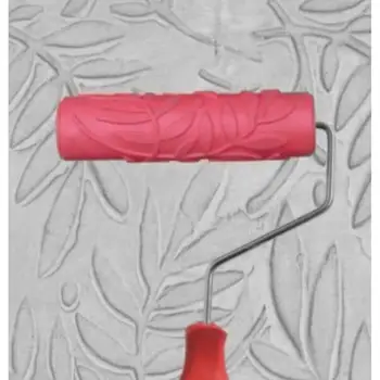 7 Colių Guminiu Voleliu Reljefinės Tekstūros Modelis Dažų Volelis Namų Dekoro Teptuku Fono Sienos Priemonė, Raudona