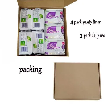7 paketą Anijonų Higieninių įklotų menstruacijų trinkelėmis moteriškos higienos Produktų medvilnės higieninės servetėlės Sveikatos priežiūros vienkartiniai įklotai