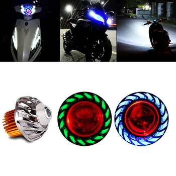 70% KARŠTO PARDAVIMO!!! Motociklo Rūko Šviesos diodų (LED) Projektorių Universalus Motoroleris Dvigubai Angelas Eyees priekinis žibintas
