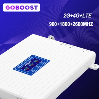70dB Įgyti 2G 3G 4G mobiliojo ryšio Signalo Stiprintuvas Išmaniųjų Telefonų LTE 2600 Interneto DCS GSM Kartotuvas AGC Intelligent LCD Ekranas Triband -