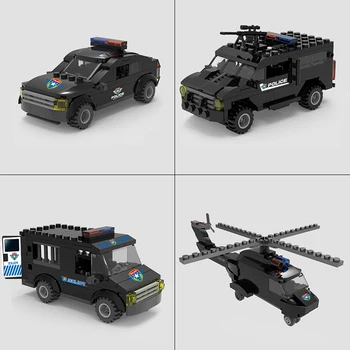 710 vnt Miesto Statybos Blokus Mobiliojo ryšio valdymo Centro Policijos Nuovada Bircks SWAT Automobilių Karo laivas Namas Sunkvežimių Blokai Žaislai Vaikams