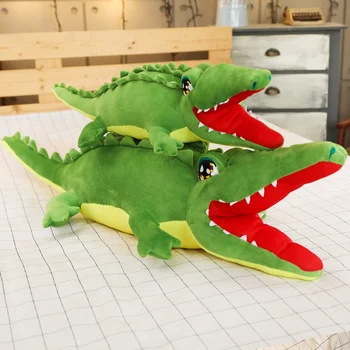 75-130cm iškamša Realiame Gyvenime Aligatorius Pliušinis Žaislas Modeliavimas Krokodilas Lėlės Kawaii Ceative Pagalvę Vaikams Xtmas Dovanos