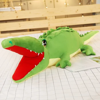 75-130cm iškamša Realiame Gyvenime Aligatorius Pliušinis Žaislas Modeliavimas Krokodilas Lėlės Kawaii Ceative Pagalvę Vaikams Xtmas Dovanos