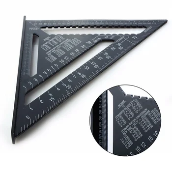7inch/30cm Aliuminio Lydinio Trikampio Kampas Valdovas Kvadratų Medienos apdirbimo Aikštės Kampo Matlankis Matavimo Įrankiai Valdovai