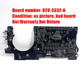 820-3332 820-3332-logikos trūkumais valdybos Apple MacBook Pro A1398 MC975 MC976 