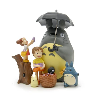 8pcs/daug Mano Kaimynas Totoro Kiki Kiki 's Delivery PVC Katė Veiksmo Paveikslas Lėlės 