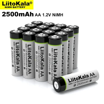 8PCS Liitokala 1.2 V AA 2500mAh Ni-MH baterija, dėl Temperatūros ginklą nuotolinio valdymo pelės žaislas Elektrinis ventiliatorius baterijos