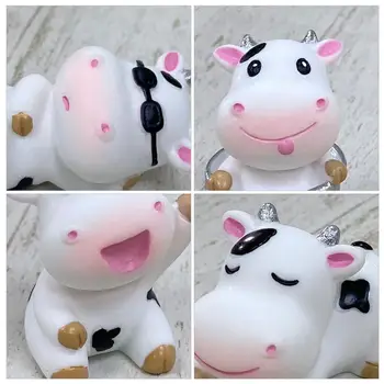 8pcs Modeliavimas Galvijų Žaislas Micro Kraštovaizdžio Puošmena Žavinga Karvės Modelį, Vaikai Karvė Žaislas Galvijų Modelis Dekoras