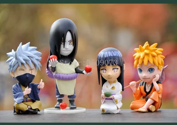 8pcs Naruto Anime Pav Uzumaki Sasuku PVC Veiksmų Skaičiai Sakura Kakashi Gaara Miniatiūriniai Anime Figūrėlės Kolekcijos Modelis Lėlės