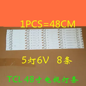 8PCS/NUSTATYTI TCL 50M4881A LCD TV LED Apšvietimas YHE-4C-LB4805-YHEX2 naujas Aliuminio Substratas