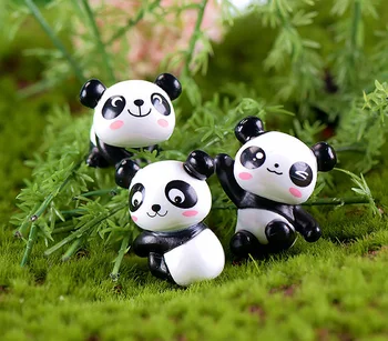 8PCS Panda Micro Kraštovaizdžio Amatų Dekoracijos, Mini Dekoracijos, 