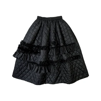 9.10 imakokoni Japonų medvilnės sijonas originalaus dizaino laukinių šiltas ilgas moterų rudenį ir žiemą 192871