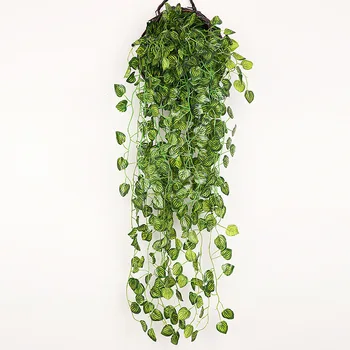 90cm Dirbtinių Augalų Plotai Sienos Kabo Modeliavimas Rotango Lapų, Šakų Žaliųjų Augalų Gebenės Lapų Namų Vestuves Apdaila