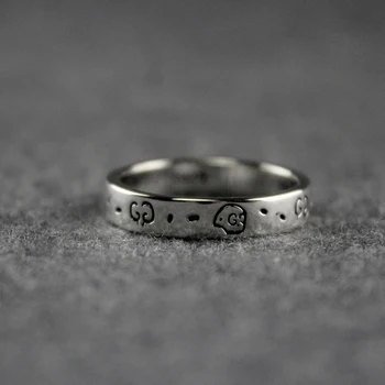925 Sidabro Plonas Dvasios Žiedas Vyrai Moterys Dizaineris Prabangos Šalis Vestuviniai Žiedai Rankų Darbo Tuščiaviduriai Žiedai