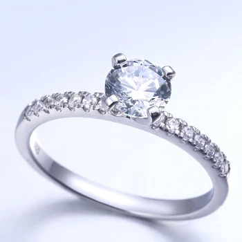 925 sterlingas sidabro žiedas klasikinis Dizainas AAA CZ Vestuviniai Žiedai moterims Rose aukso spalvos S925 Sidabro papuošalai Šalies Jubiliejų
