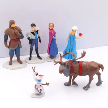 9Pcs/set Frozen2 Sniego Karalienė Elsa Anna PVC Veiksmų Skaičiai Olaf Kristoff Sven Anime Lėlės Figūrėlės Vaikams, Žaislai, Dovanos Vaikams