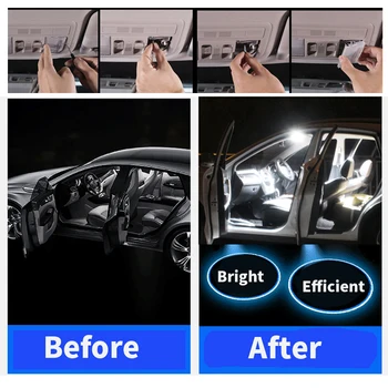 9Pcs White Ice Blue LED Lempos, Automobilių Lemputės Interjero Paketas Rinkinys 2011-M. Hyundai Sonata Žemėlapis Dome Kamieno Plokštė Šviesos