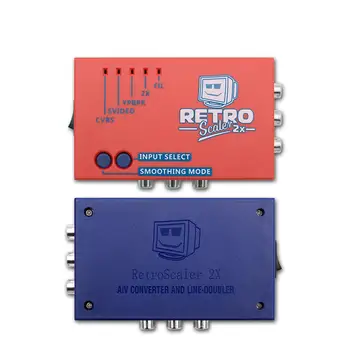 A/V Keitiklis, ir Line-doubler RetroScaler2x 480p60 signalas Retro Žaidimų Konsolė PS2/N64/SG Dreamcast/Atari2600