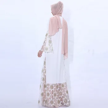 Abaja Dubajus Kimono Megztinis Skraiste Musulmonų Suknelė, Hijab Turkijos, Saudo Arabijos Abayas Moterų Kaftan Maroko Islamas Drabužiai