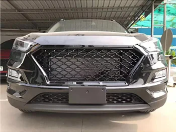 ABS Automobilių Priekiniai GT racing grotelės radiatoriaus grotelės tinka Hyundai Tucson 2019 2020 ABS grotelės gloosy juoda