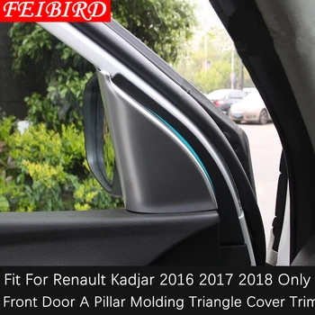 ABS Chrome Durų Ramstis Liejimo Trikampio Dangčio Apdaila 1 poros Renault Kadjar 2016 2017 2018 Matinė Juoda / Anglies Pluošto