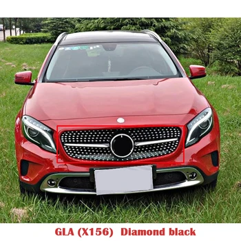 ABS plastiko priekinės grotelės Diamond GT stiliaus Automobilis Modifikuotas Viduryje grotelės Mercedes-Benz GLC X253 W253 GLA X156