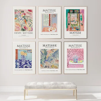 Abstrakcijos Matisse Vaisių Patiekalą, Mėlyna Vaza Sienos Meno Tapybos Drobės Šiaurės Plakatai Ir Spausdina Sienos Nuotraukas Gyvenimo Kambario Dekoro