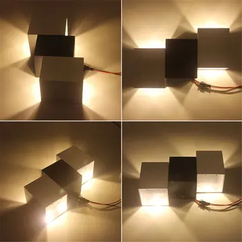 Ac90v-260v Paprasta ir kūrybos led sienos lempos koridoriaus, miegamojo lovos baras KTV fono šviesos efektas sconce