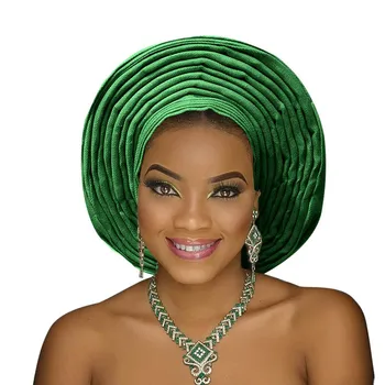 Afrikos aso oke headtie aso oke nigerijos headtie aso ebi auto gele moterų turbaną gražus headwrap už vestuves