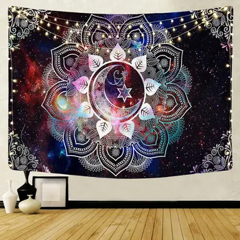 Aggcual boho dekoro Gobelenas Mandala 3d Atspausdintas psichodelinio sienos kabo Šiaurės freskos namų apdaila, sienų medžiaga Lovatiesė Tap143