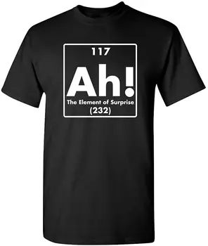 Ah! Netikėtumo Elementas Mokslo Juokingi Marškinėliai Vyrams Suaugusiųjų Studentų Chemija Stiliaus Marškinėlius Gimtadienio Dovana T-shirt