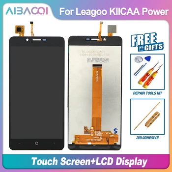 AiBaoQi Naujas Originalus 5.0 colių Jutiklinis Ekranas+1280x720 LCD Ekranas Asamblėjos Pakeisti Leagoo KIICAA Galia Telefono