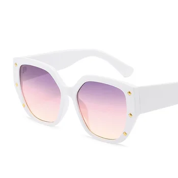 Aikštėje Cat Eye Akiniai nuo saulės Moterims 2020 Mados Kelionės Retro Stiliaus Kniedės Saulės Akiniai Moteris Akiniai gafas zonnebril dames
