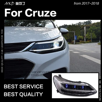 AKD Automobilių Stiliaus Žibintas, skirtas Chevrolet Cruze Žibintai 2017-2018 Visi Nauji Cruze LED Žibintai DRL Hid Bi Xenon Auto Priedai