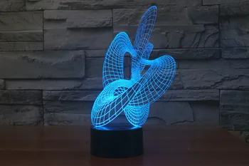 Akrilo 3D Vision Naktį Šviesos Kūrybinis Prisilietimas Stalinių Lempų, 7 Spalvų Keitimas LED 3D Lempos Atmosfera Lempa Namų Puošybai