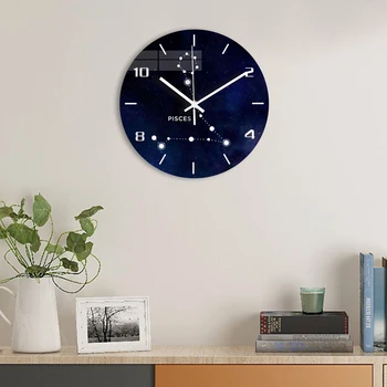 Akrilo Slient 3D Modernaus Dizaino Sieninis Laikrodis Žvaigždynas Išjungti Virtuvės Dekoratyvinės Sienų Laikrodis Skaitmeninis Numerį Namų Dekoro Dovana