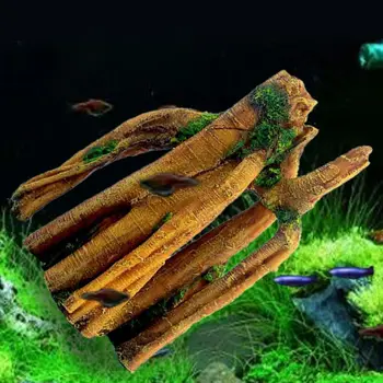 Akvariumas Dirbtinio Medžio Kamieno Driftwood Šaknys Povandeninio Kraštovaizdžio Naujas Dirbtinės Dervos Žuvų Bako Apdailos Reikmenys
