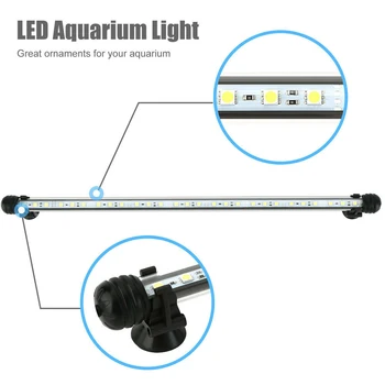 Akvariumas Šviesos diodų (LED) Vandeniui Žuvų Bakas Šviesos samteliais Lempa Akvariumų Dekoracijos, Apšvietimas Augalų Lempos 19-49CM 220V ES Energijos #T