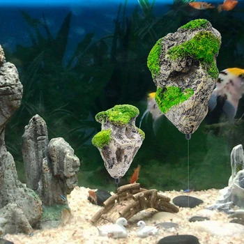 Akvariumo Dekoracija Moss Ball Suspened Dirbtinis Plūduriuojantis Roko Akmens Akvariumas Accessories Medūzos Vėžlys Akmens Plaukti Ornamentu