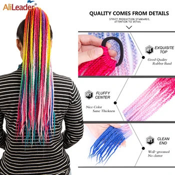 Alileader Plaukai Surišti Į Uodegą Hairpiece Sintetinių Pratęsimo Plaukų Su Gumos Juosta Plaukų Žiedas 24