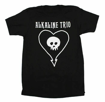 Alkaline Trio Klasikinis Heartskull T-Shirt Mados Klasikinio Stiliaus Marškinėliai