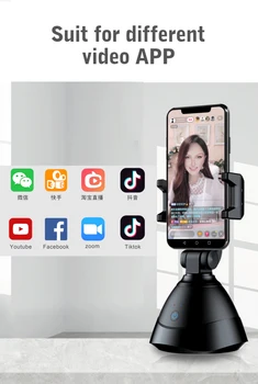 All-in-one Selfie Vaizdo Smart Fotografavimo Kamera Automatiškai Veido Objekto Stebėjimas 360°Horizontalus Sukimosi Telefono Mount Stabilizatorius