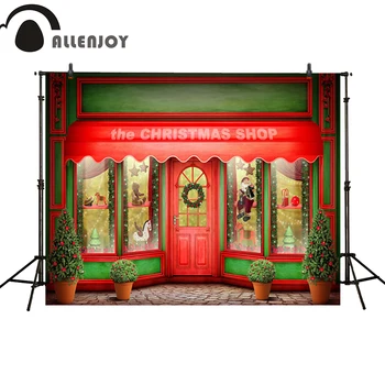 Allenjoy Kalėdų parduotuvė fotografijos fone medžių parduotuvė žaislų šalis vaikas fone photocall photoshoot prop naujagimių photobooth