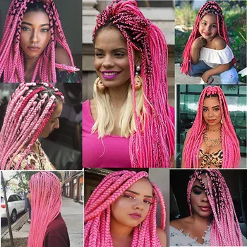 Alororo Afro Rožinė Prieš Ištemptas Kasytės, Plaukų Žemos Temperatūros Pluošto, Sintetinių Plaukų Pratęsimo Nerijos Profesinės Lange Apsiuvai