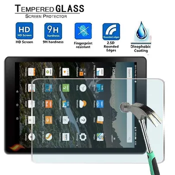 Amazon Fire HD 10 (m.) su alexa -Premium Tablet 9H Grūdintas Stiklas Screen Protector, Plėvelės Raštas Guard Dangtis